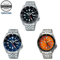 Time&amp;Time SEIKO 5 Sports Automatic G.M.T นาฬิกาข้อมือผู้ชาย รุ่น SKX001K1(สีดำ), SKX003K1(สีน้ำเงิน), SKX005K1(สีส้ม) สินค้าของแท้ประกันศูนย์ไซโกประเทศไทย