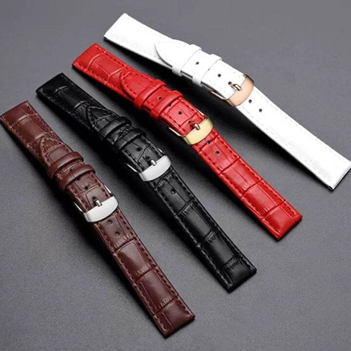 watch-strap-leather-strap-18mm-20mm-22mm-watch-accessories-high-quality-black-gold-buckle-watchbands