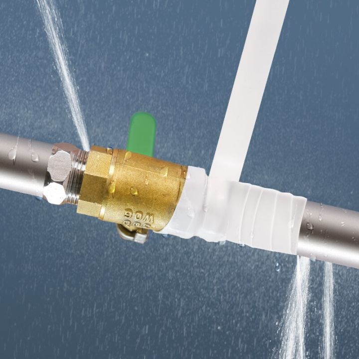 1m-strong-waterproof-trap-tape-faucet-sewer-metal-pipe-repair-pvc-sealing-tape-2-5cm-wall-thickness-spacing-waterstop-seal-adhesives-tape