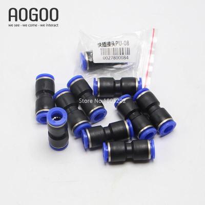 10pcs/lot  PU-8  8mm To 8mm Tube Pneumatic One Touch Push In Pipe Fitting Joint Coupler Pipe Fittings Accessories