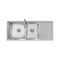 ซิงค์ฝัง 2 หลุม 1 ที่พัก AXIA RIVIERA 120 สเตนเลสBUILT-IN SINK AXIA RIVIERA 120 2B1D STAINLESS STEEL **คุ้มที่สุดแล้วจ้า**