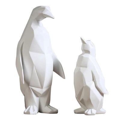 Statues For Decorations For House Penguin Sculptures For Living Room Ornaments Abstract Animal Resin Nordic Origami Geometric