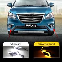 Car Flashing 1 Pair DRL LED Width Light DRL Signal Light For Toyota Innova 2013 2014 2015 Fog Lamp Daytime Running light