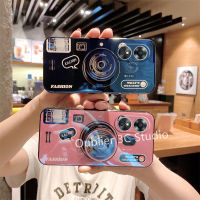 เคสโทรศัพท์ OPPOA58 OPPOA38 OPPO A58 A38 4G เคส ปลอกดีไซน์ใหม่ร้อนสร้างสรรค์แฟชั่นกล้องรูปแบบบลูเรย์ป้องกันการตกกันกระแทกโทรศัพท์มือถือฝาครอบพร้อมขาตั้ง Case 2023