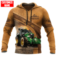 New Personalized Farmer Name Tractor 3d Full Print Mens Hoodie Sweatshirt Unisex Casual Zipper Hoodie Sudadera Hombre Mt-41 popular