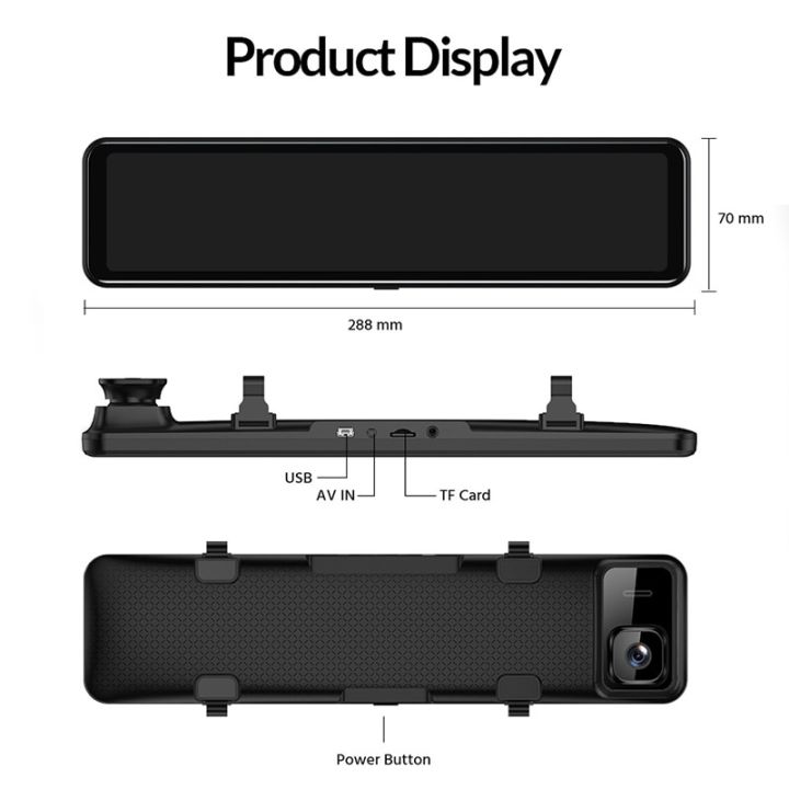 acceo-กล้องติดรถยนต์กระจกรถยนต์-dvr-4k-เลนส์คู่ระบบนำทาง-gps-หน้าจอสัมผัส-kamera-spion-ไดรฟ์บันทึกมองหลัง2160p-แบบ-full-hd