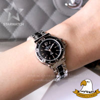 GRAND EAGLE Watch นาฬิกาข้อมือผู้หญิง สายสแตนเลส รุ่น AE112L - Silver/Black