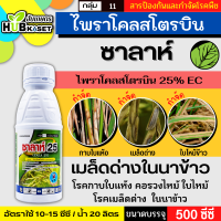 ซาลาห์ 500ซีซี (ไพราโคลสโตรบิน25%EC) หยุดเชื้อราต่างๆ เช่น โรคใบไหม้ แอนแทรคโนสและสปอร์เชื้อ