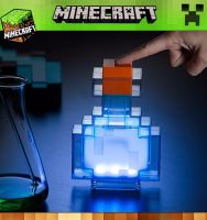 minecraft ไฟฉาย light mc pixel เกม Minecraft อุปกรณ์ต่อพ่วงแขวนผนังชาร์จไฟ led miners lamp เปลี่ยนสีขวด