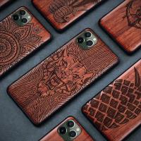 卍 Real Wood Case For iPhone 11 Pro iPhone14 13 12 XR XS Max Wood Case For Samsung Galaxy Note 20 Ultra S22 S21 S20 Plus