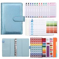 Macaron A6 PU Leather DIY Binder Notebook Cover Diary Agenda Planner Zipper Money Saving Envelope