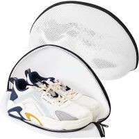 Mesh Shoes Storage Laundry Bag Mesh Washing Shoes Laundry Bags Zipper Washing Shoe Clothes Storage Bag Anti-deformation