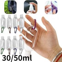 50ml Travel Clear Empty Bottles with Hook / FlipCap Plastic Refillable Container / Simple Flip top Containers /Travel Lotion Bottles / Kettle Buckle Carabiner / Bottle Buckle Hook For Camping Hiking survival Traveling tools