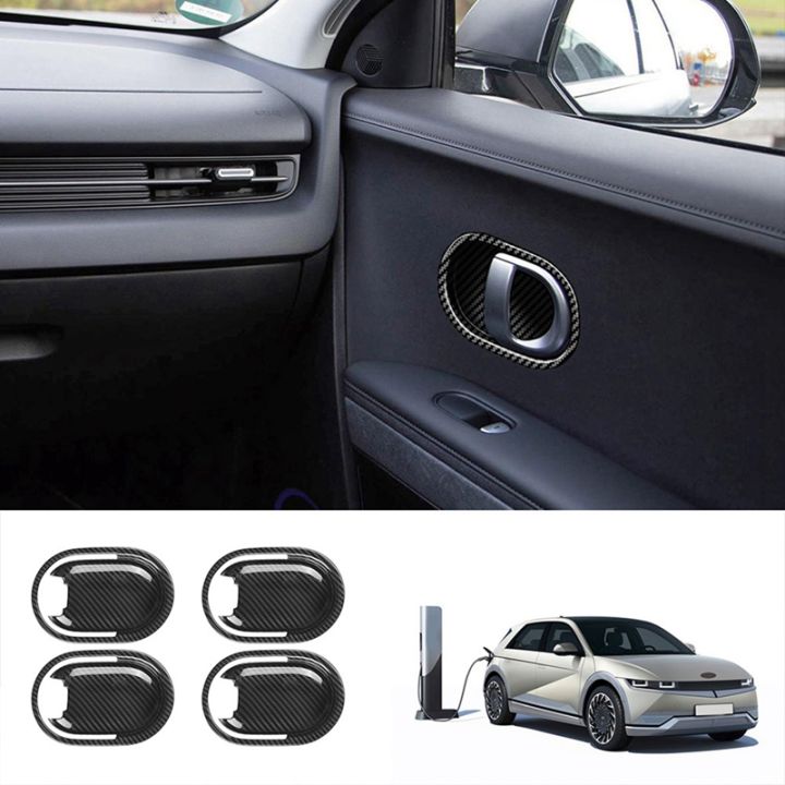 4pcs-carbon-fiber-inner-door-handle-bowl-panel-cover-trim-for-hyundai-aini-krypton-5-ioniq-2022-interior-mouldings