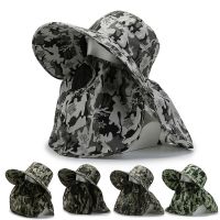 Camouflage Sun Hat Cycling Face Mask Motorcycle Balaclava Detachable Summer Hat UV Protection Unisex Caps