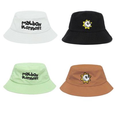 ∋☂ MALBON sunflower new spot pure cotton breathable golf hat embroidery sports outdoor sunshade fisherman hat