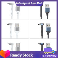 สายเคเบิล USB C สายชาร์จความยาว1เมตร2.4A สายชาร์จเร็วชนิด C สายชาร์จการออกแบบที่ยึดแบบงอได้90 °