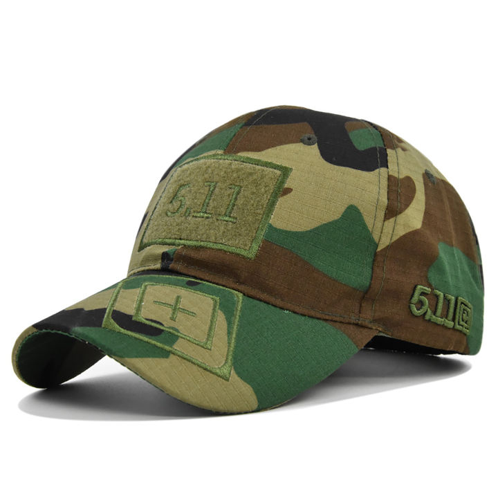 หมวกเบสบอลปักลายทหารย้อนยุคปรับได้หมวกผ้าฝ้ายแบบคลาสสิกสำหรับกีฬากลางแจ้งป่า