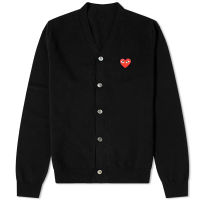 Comme Des Garcons Play เสื้อคาร์ดิแกนผ้าวูล Love ปักถักเสื้อกันหนาว Baoling สำหรับผู้หญิง