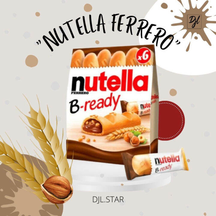 Nutella Ferrero B Ready Isi 6 Pcs 1 Pak Wafer Isi Cokelat | Lazada ...