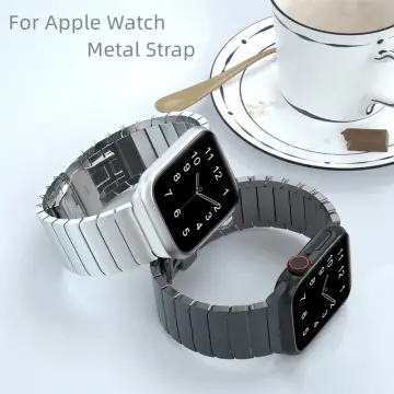 Stainless Steel Strap for Apple Watch Band 45mm 41mm Man Metal