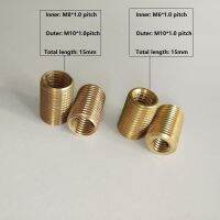 10pieces/lot M6/M8 to M10 threaded hollow tube adapter inner outer threaded coupler conveyer adapter total length 15mm