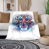 Tiger 3D Print Blanket Sofa Blankets for Beds Super Soft Warm Blanket Flannel Throw Blanket All Season Light Bedroom Warm Decke