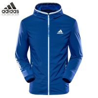 COD DSDFHFHGG Adidas เสื้อคลุมกันแดด มีฮู้ด แบบแห้งเร็ว ระบายอากาศ แบบบางพิเศษ สําหรับผู้ชาย คู่รัก