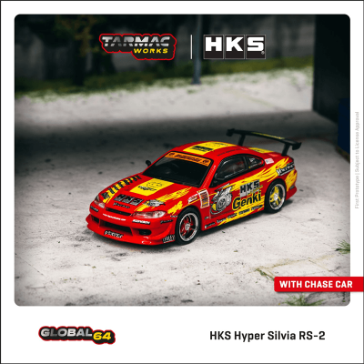 ** พรีออเดอร์ ** Tarmac ทำงาน1:64 HKS Hyper Silvia RS-2รถโมเดล Diecast