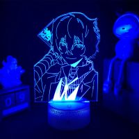 【hot】☢✑☒  Anime Bungou Stray Dogs Night Dazai Osamu Nakahara Chuya Led Lamp for Children Hoom Bedroom