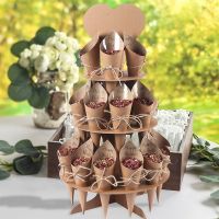 hot【cw】 Wedding Cones Trays Rustic Decorations Table Decoration Bachelorette Favors Gifts