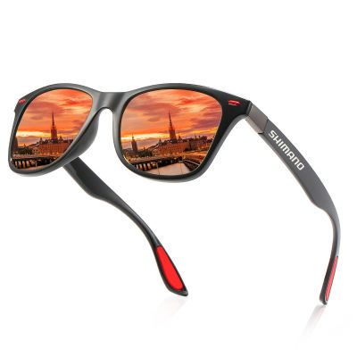 Shimano แว่นตากันแดดโพลาไรซ์คุณภาพสูงเดินป่าตั้งแคมป์ขับรถตกปลาแว่นตากันแดดแบบคลาสสิกกีฬากลางแจ้ง UV400แว่นตาปั่นจักรยานทุกเพศ