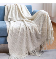 Nordic Knitted Blanket Chunky Throw Blanket Bed Decorative Air Condition Thread Blankets Plaid for Bed Sofa Bedspread on the Bed