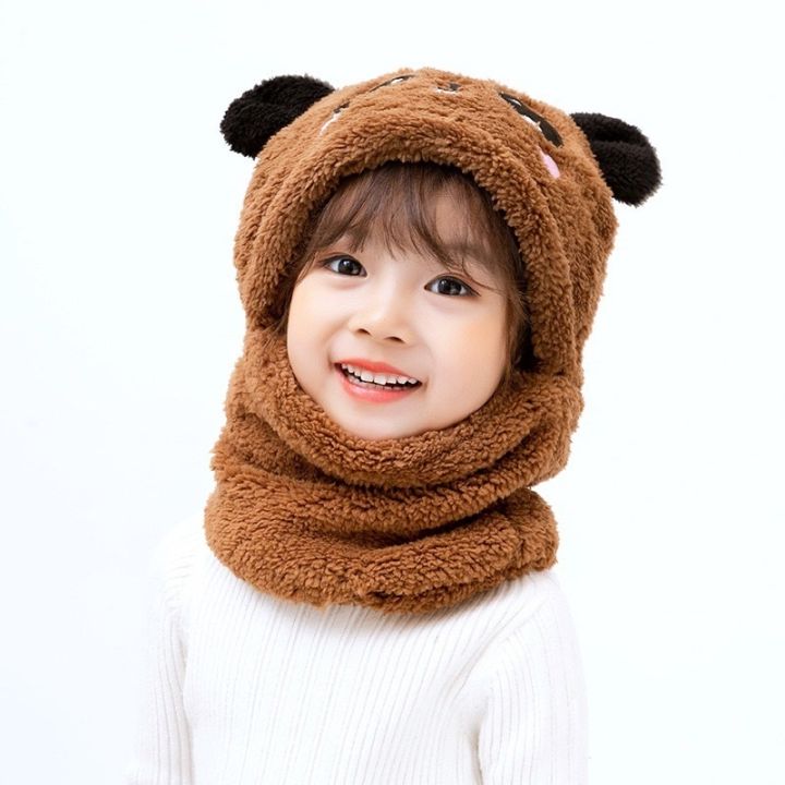 cute-panda-winter-warm-hat-children-coral-fleece-cartoon-scarf-hat-for-boys-girls-new-year-christmas-gift