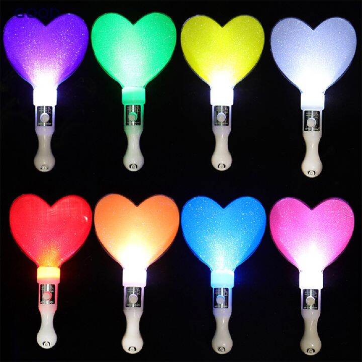 [GOOD] LED Glow Stick Heart Star Shape Luminous Concert Cheering Tube