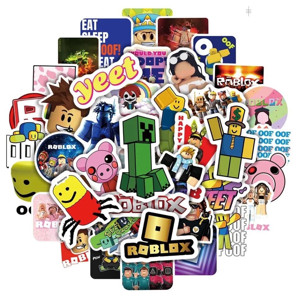 50pcs Video Game Roblox Stickers Vinyl Waterproof Blox Stickers