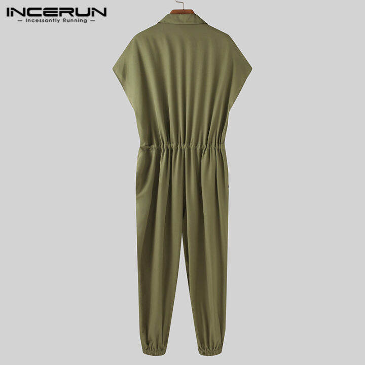incerun-จัมพ์สูทแขนสั้นสำหรับผู้ชาย-กางเกงขายาวลำลองทรงหลวมพอดีตัวกางเกงใส่ชายหาดกางเกงสำหรับวันหยุดชุดรอมเปอร์-เสื้อผ้าลำลอง-3