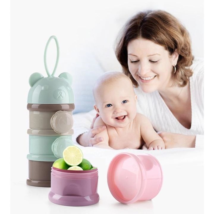 Baby Food Storage Box/Portable 3 Layered Milk Powder Container