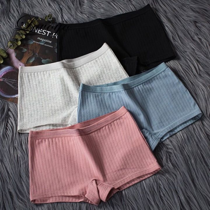 Ready Stock-Women Boxers Underwear Cotton Ladies Safety Pants Female  Seamless Underpants Solid Cozy Boyshorts sexy lingerie 2023