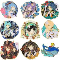 Genshin Impact Lapel Pins for Backpack Manga Enamel Pin Anime Briefcase Badges With Anime Accessories for Jewelry Backpack Badge