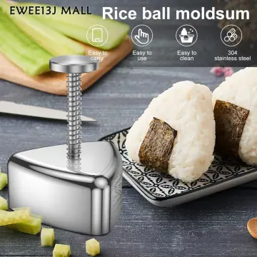 Onigiri Mold, Sushi Mold, 2 Pack Triangle Onigiri Rice Mold Sushi Making  Kit Onigiri DIY Tool Rice Ball Mold for Rice Ball, Sushi (2 White)