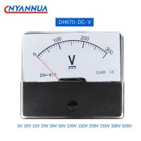 DH-670 Pointer Analog DC Voltmeter 5V 10V 15V 20V 30V 50V 100V 70*60mm Accuracy 2.5 0-500V Electrical Trade Tools  Testers