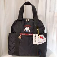 Lesportsac 2023 กระเป๋าเป้สะพายหลังแบบใหม่กระเป๋าเป้สะพายหลังผู้หญิงอินเทรนด์กระเป๋า2442สีดำแมวคิตตี้