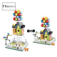 Mailackers City Expert Architecture Flying Balloon House Tensegrity Sculptures Modular City Building Blocks Friends Children Toy