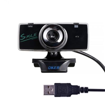เว็บแคม กล้อง เว็บแคม Oker กล้อง USB PC WEBCAM B08Z ใช้เรียนออนไลน์ได้ เล่นเกมส์ได้ รองรับ (OS Windows XP/7/8/10 , MAC 10.4.8 หรือสูงกว่า )