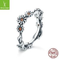 [COD] Factory direct supply design silver daisy ring female personality forest SCR298