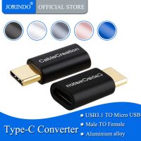 USB-C to Micro USB Adapter JORINDO Micro USB Female to USB Type C Male Adapter Data Charging with 56K Resistor Compatible