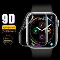 9D Soft Hydrogel Film For Apple Watch 5 6 44mm 40mm Full Screen Protector For iWatch 5 Series Watch 7 45 Cover Protective Film Wires  Leads Adapters