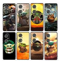 Yoda สตาร์วอร์สเด็กน่ารักสำหรับ Huawei,P20 P30 P40 5G P10 Pro Lite E Plus P9 Lite Mini Soft TPU ซิลิโคนสีดำเคสครอบโทรศัพท์