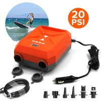 16/20 PSI Inflatable Electric Air Pump 12V SUP Paddleboard Outdoor Paddle Board Airbed High Speed Dual Stage Inflatable Pump